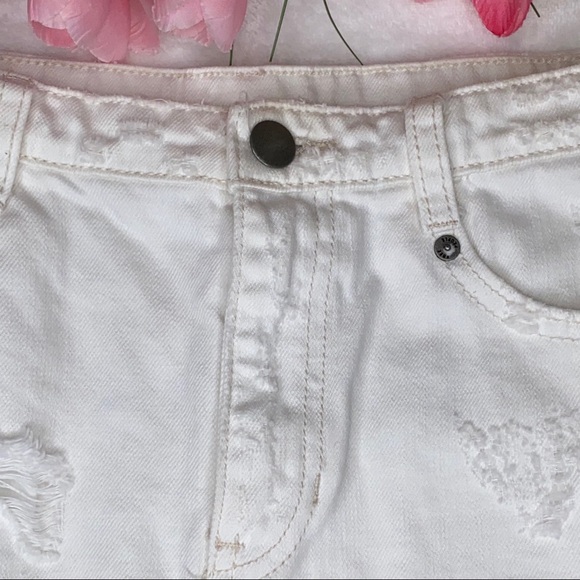 Free People white denim skirt Sz 2 - Picture 6 of 8